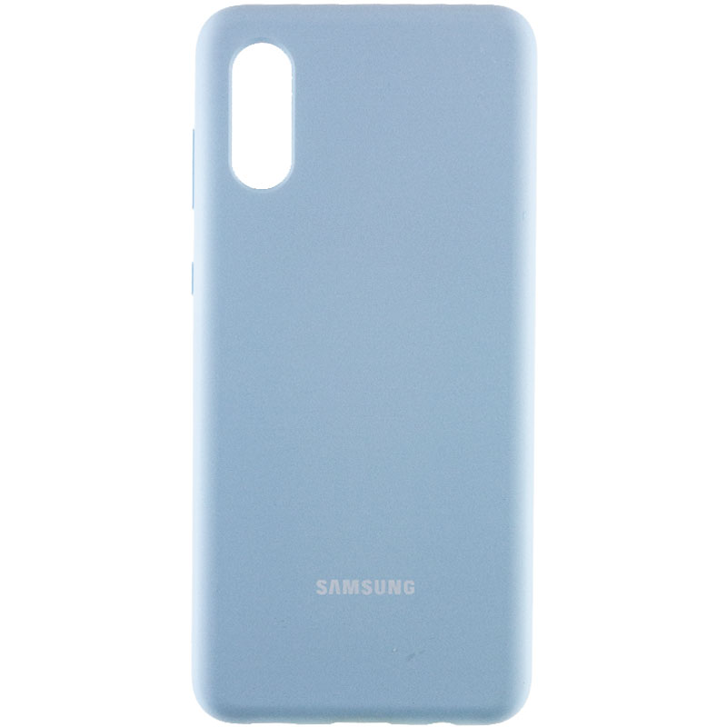 Чохол Silicone Cover Full Protective (AA) для Samsung Galaxy A02 (Блакитний / Lilac Blue)