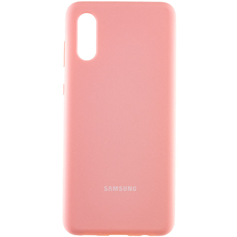 Чехол Silicone Cover Full Protective (AA) для Samsung Galaxy A02 (Розовый / Pink)