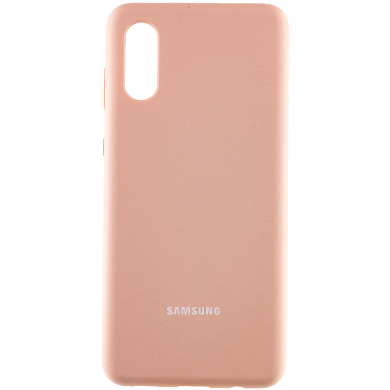Чохол Silicone Cover Full Protective (AA) для Samsung Galaxy A02 (Рожевий / Pink Sand)