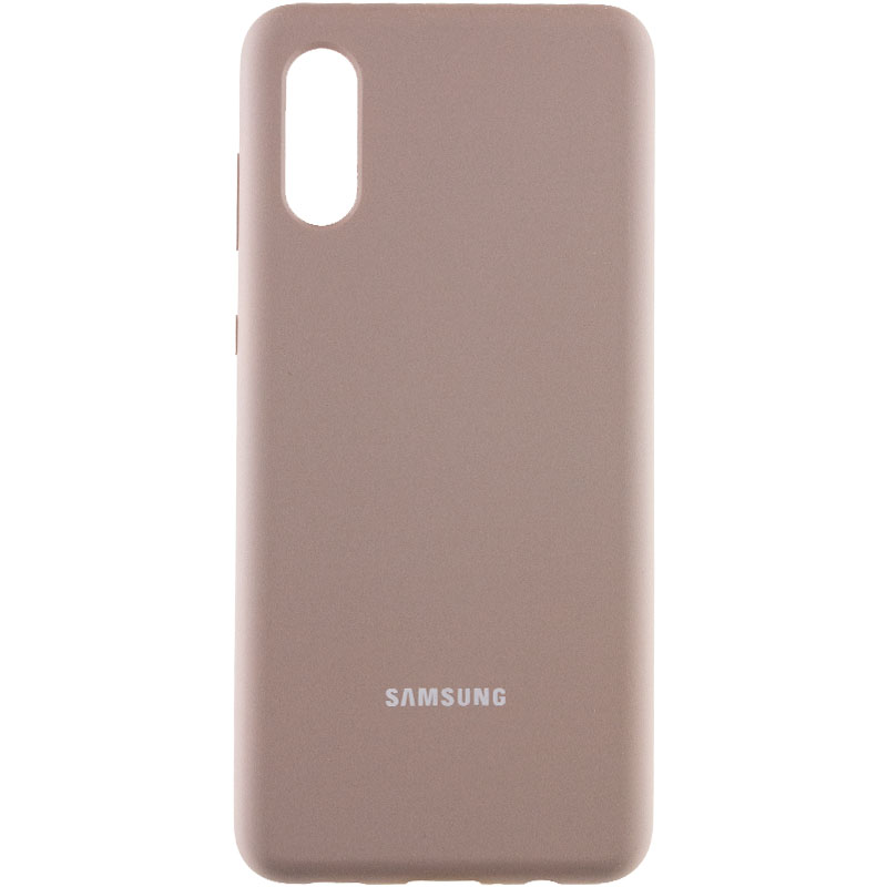 Чехол Silicone Cover Full Protective (AA) для Samsung Galaxy A02 (Серый / Lavender)