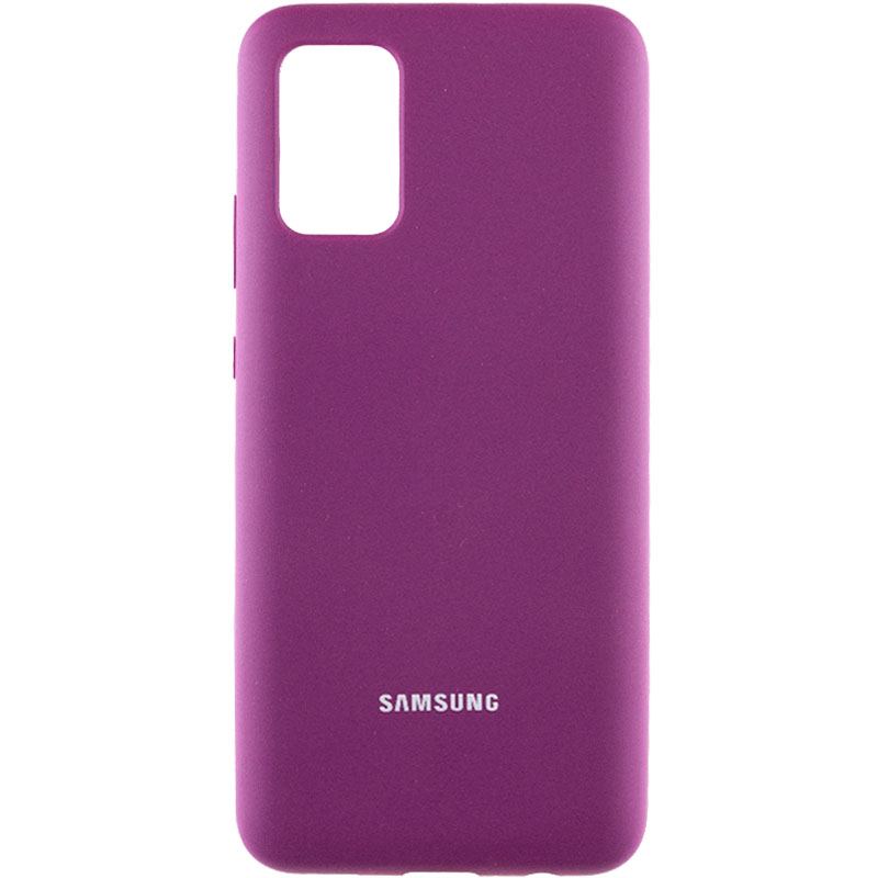 Чехол Silicone Cover Full Protective (AA) для Samsung Galaxy A02s (Фиолетовый / Grape)