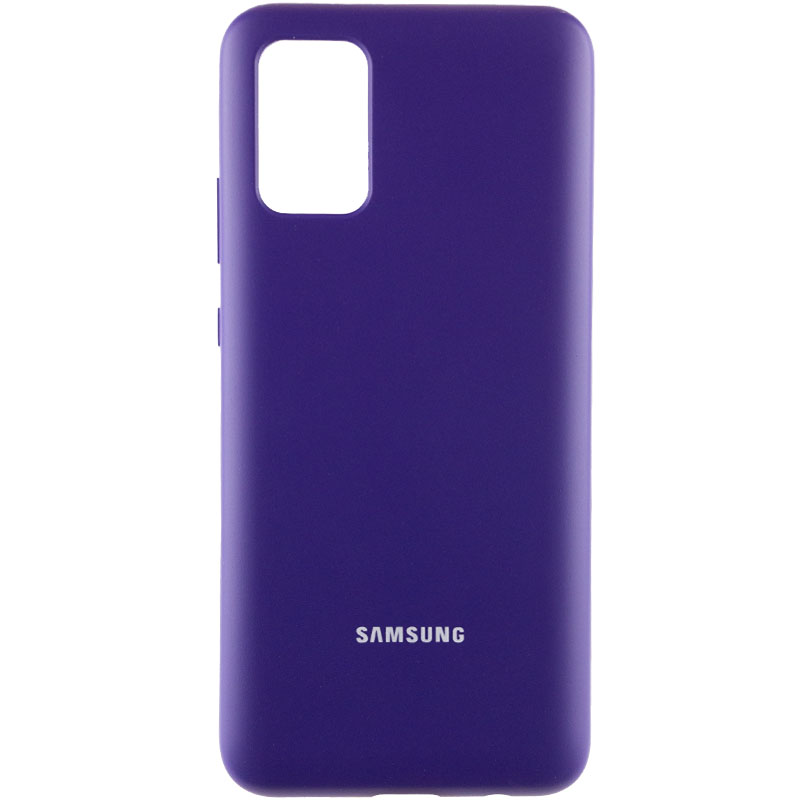 Чехол Silicone Cover Full Protective (AA) для Samsung Galaxy A02s (Фиолетовый / Purple)