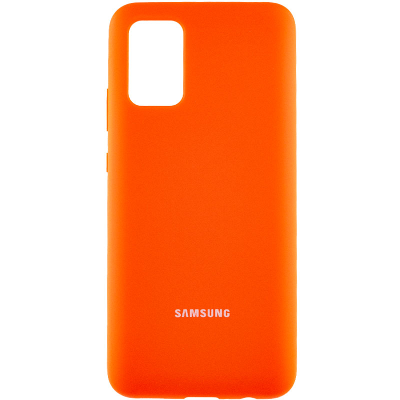 Чехол Silicone Cover Full Protective (AA) для Samsung Galaxy A02s (Оранжевый / Neon Orange)
