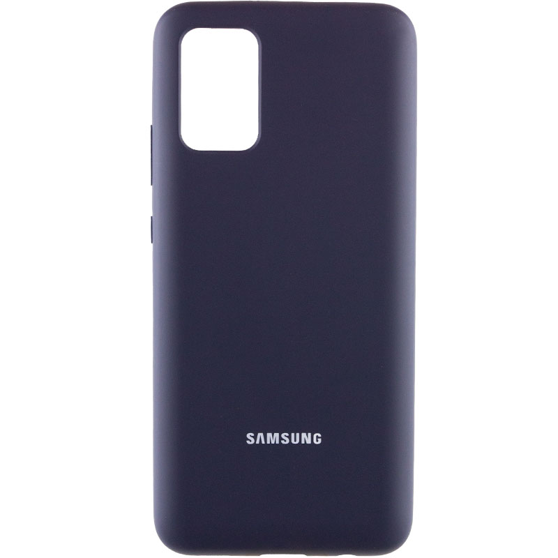 Чехол Silicone Cover Full Protective (AA) для Samsung Galaxy A02s (Темно-синий / Midnight blue)