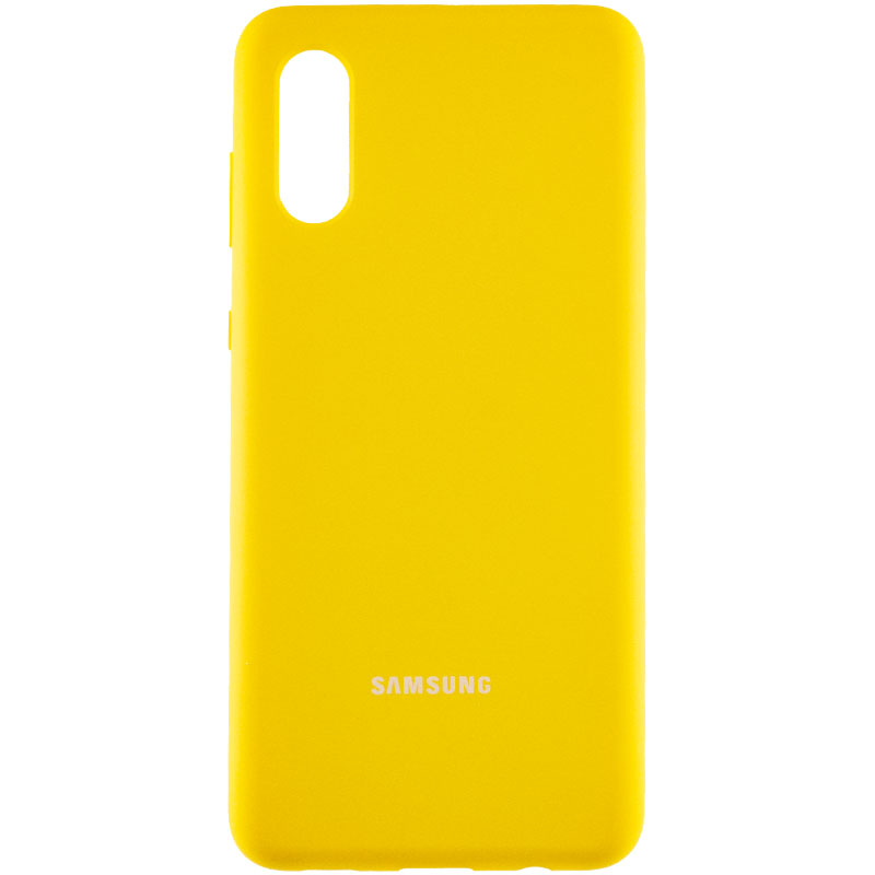 Чехол Silicone Cover Full Protective (AA) для Samsung Galaxy A02 (Желтый / Yellow)