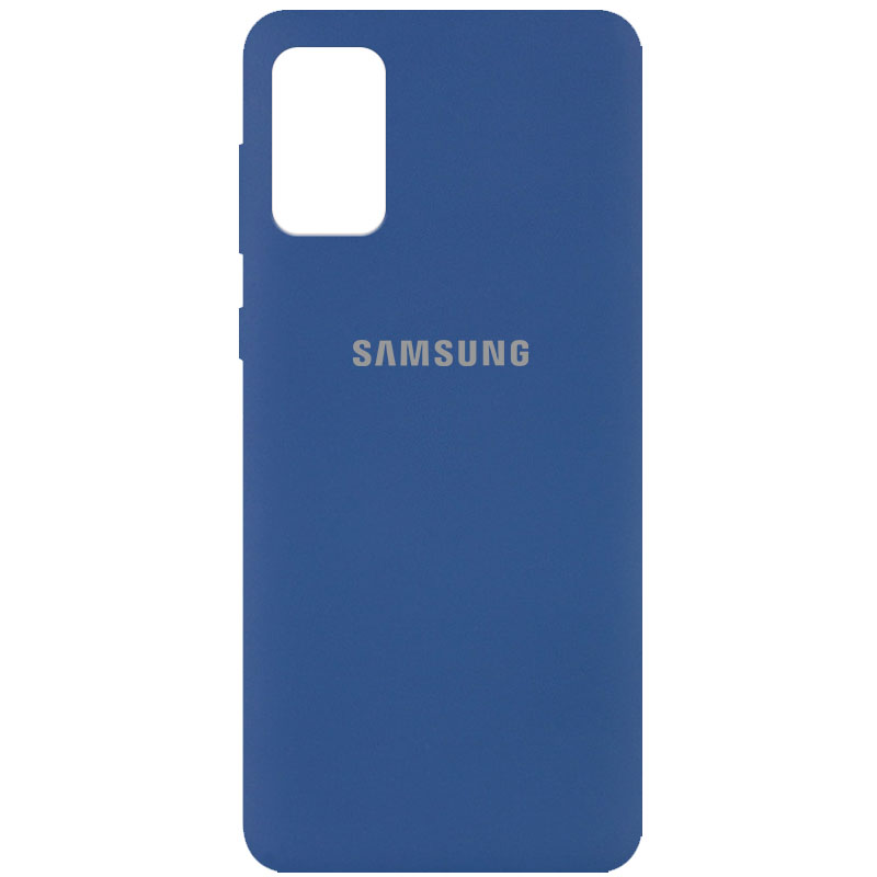 Чехол Silicone Cover Full Protective (AA) для Samsung Galaxy A03s (Синий / Navy Blue)