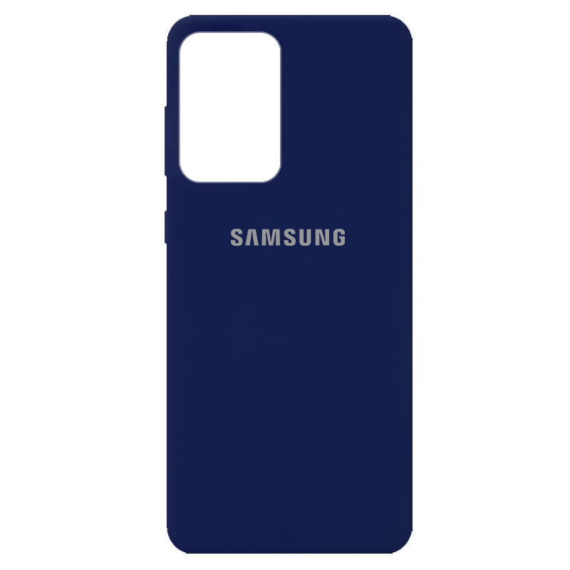 Чехол Silicone Cover Full Protective (AA) для Samsung Galaxy A72 4G / A72 5G (Темно-синий / Midnight blue)