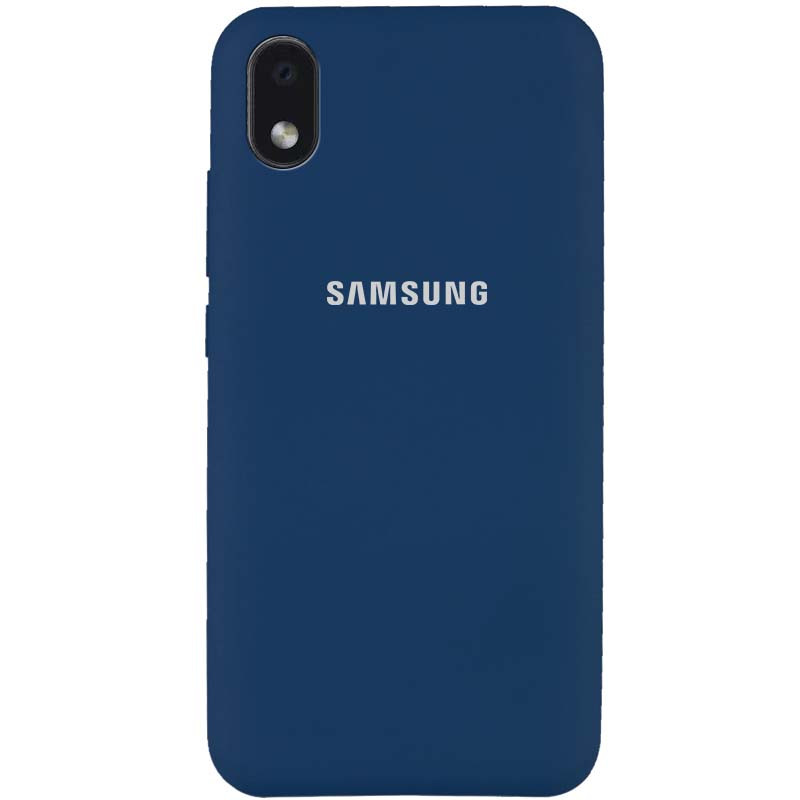 Чехол Silicone Cover Full Protective (AA) для Samsung Galaxy M01 Core / A01 Core (Синий / Navy Blue)