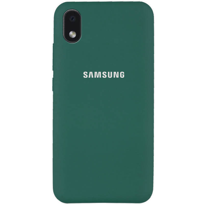 Чехол Silicone Cover Full Protective (AA) для Samsung Galaxy M01 Core / A01 Core (Зеленый / Pine green)
