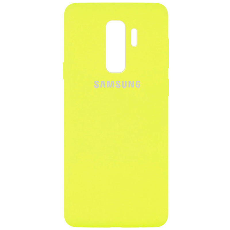 Чехол Silicone Cover Full Protective (AA) для Samsung Galaxy S9+ (Желтый / Flash)