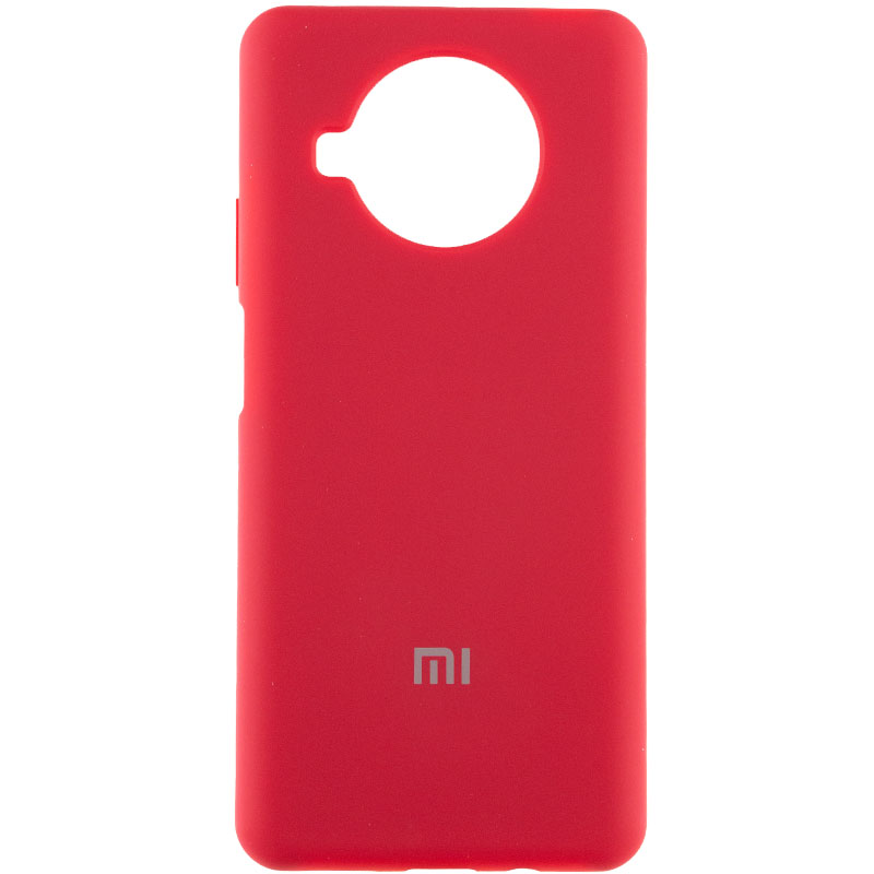 Чехол Silicone Cover Full Protective (AA) для Xiaomi Redmi Note 9 Pro 5G (Красный / Rose Red)