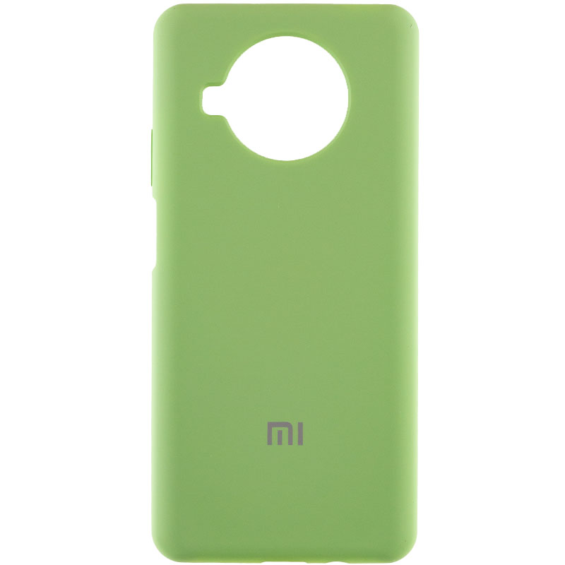 Чехол Silicone Cover Full Protective (AA) для Xiaomi Redmi Note 9 Pro 5G (Мятный / Mint)