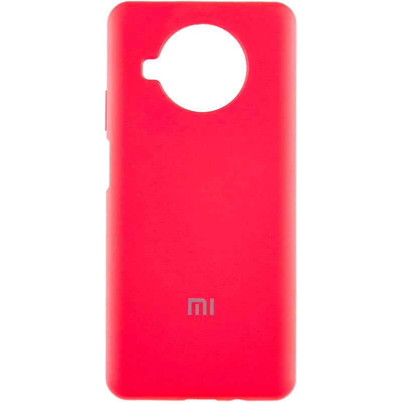 Чехол Silicone Cover Full Protective (AA) для Xiaomi Redmi Note 9 Pro 5G (Розовый / Barbie pink)