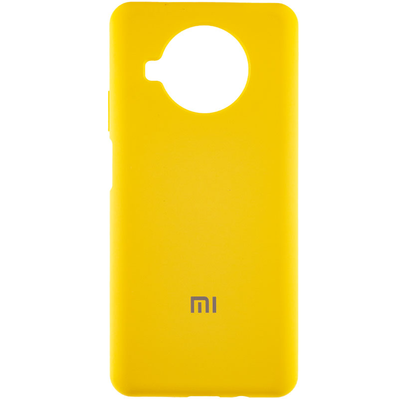 Чехол Silicone Cover Full Protective (AA) для Xiaomi Redmi Note 9 Pro 5G (Желтый / Yellow)