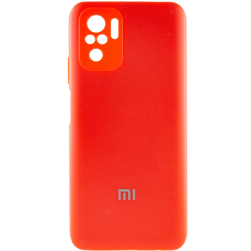 Чехол Silicone Cover Full Camera (AA) для Xiaomi Redmi Note 10 / Note 10s (Красный / Red)