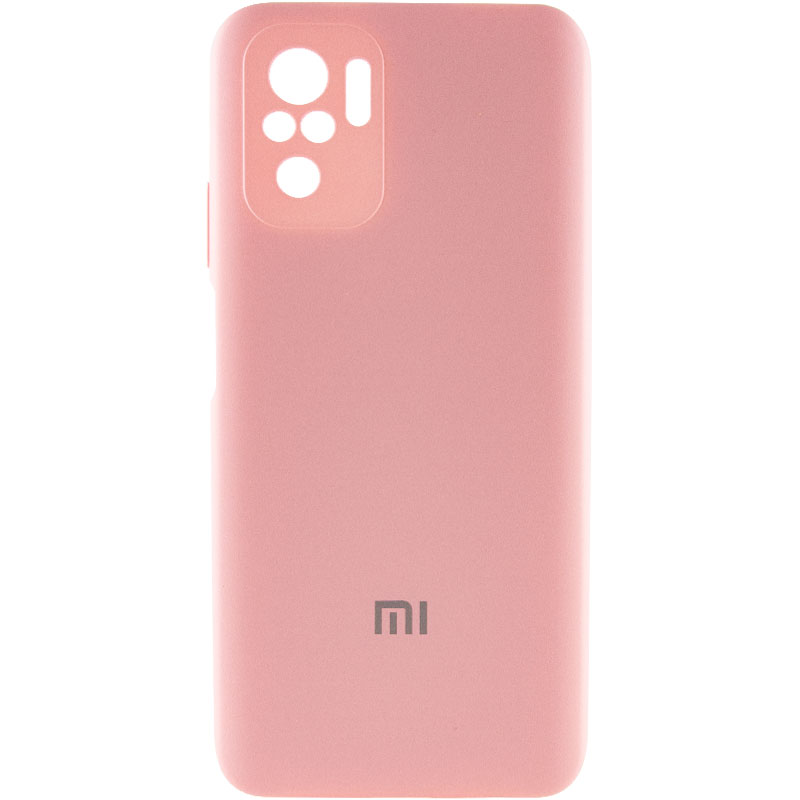 Чехол Silicone Cover Full Camera (AA) для Xiaomi Redmi Note 10 / Note 10s (Розовый / Pink)