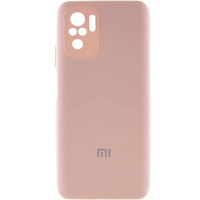 Чехол Silicone Cover Full Camera (AA) для Xiaomi Redmi Note 10 / Note 10s (Розовый / Pink Sand)