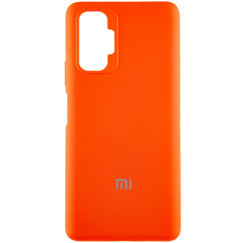 Чехол Silicone Cover Full Protective (AA) для Xiaomi Redmi Note 10 Pro / 10 Pro Max (Оранжевый / Neon Orange)
