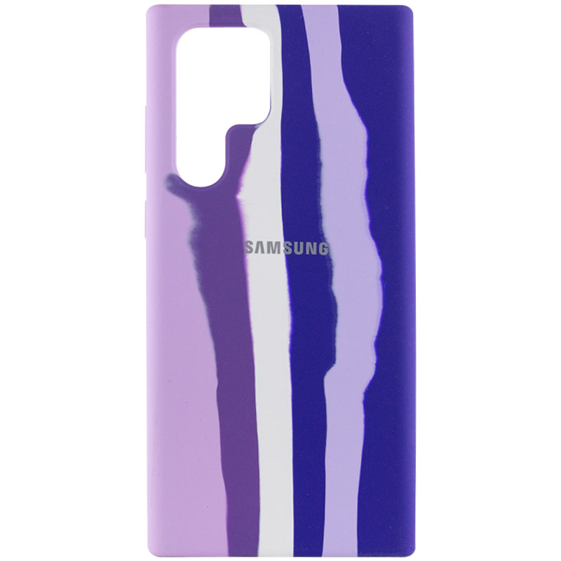 Чехол Silicone Cover Full Rainbow для Samsung Galaxy S22 Ultra (Сиреневый / Фиолетовый)