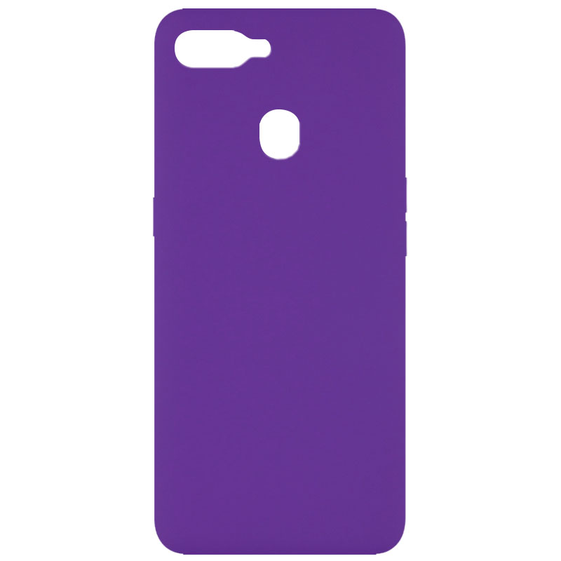 Чехол Silicone Cover Full without Logo (A) для Oppo A12 (Фиолетовый / Purple)