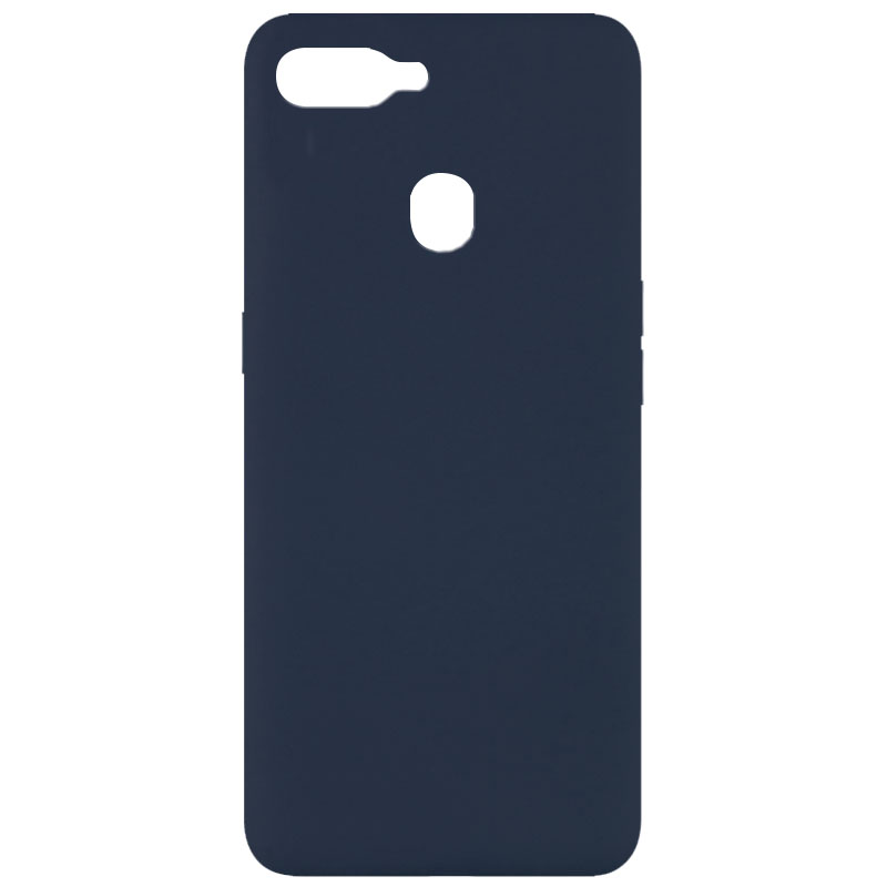 Чехол Silicone Cover Full without Logo (A) для Oppo A5s / Oppo A12 (Синий / Midnight blue)