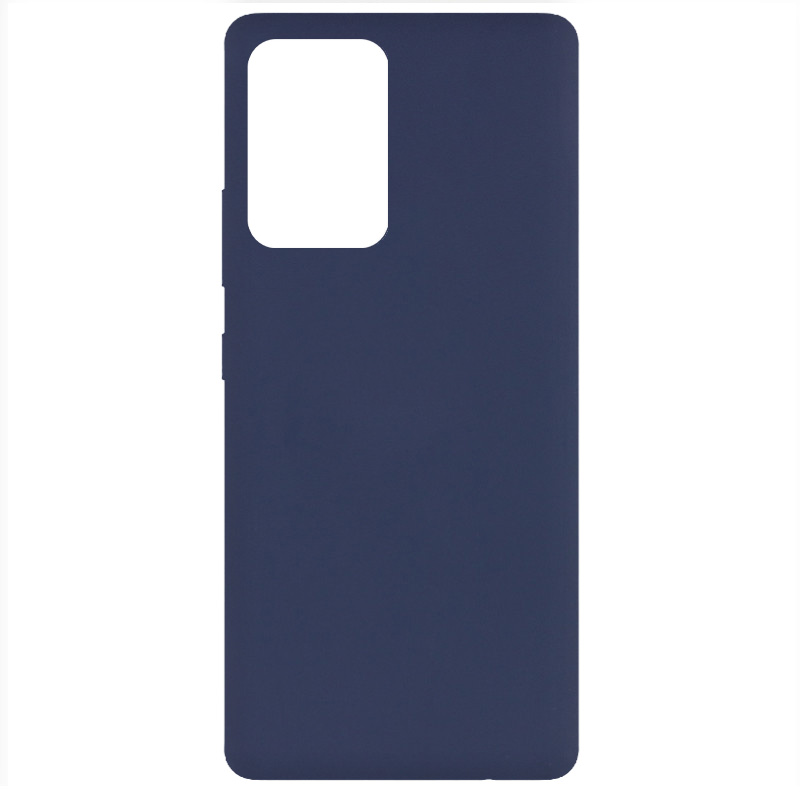 Чехол Silicone Cover Full without Logo (A) для Samsung Galaxy A72 4G (Синий / Midnight blue)