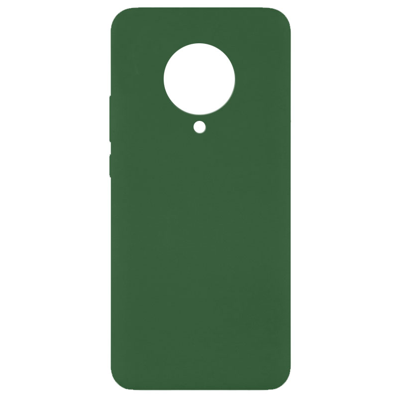 Чехол Silicone Cover Full without Logo (A) для Xiaomi Redmi K30 Pro / Poco F2 Pro (Зеленый / Dark green)