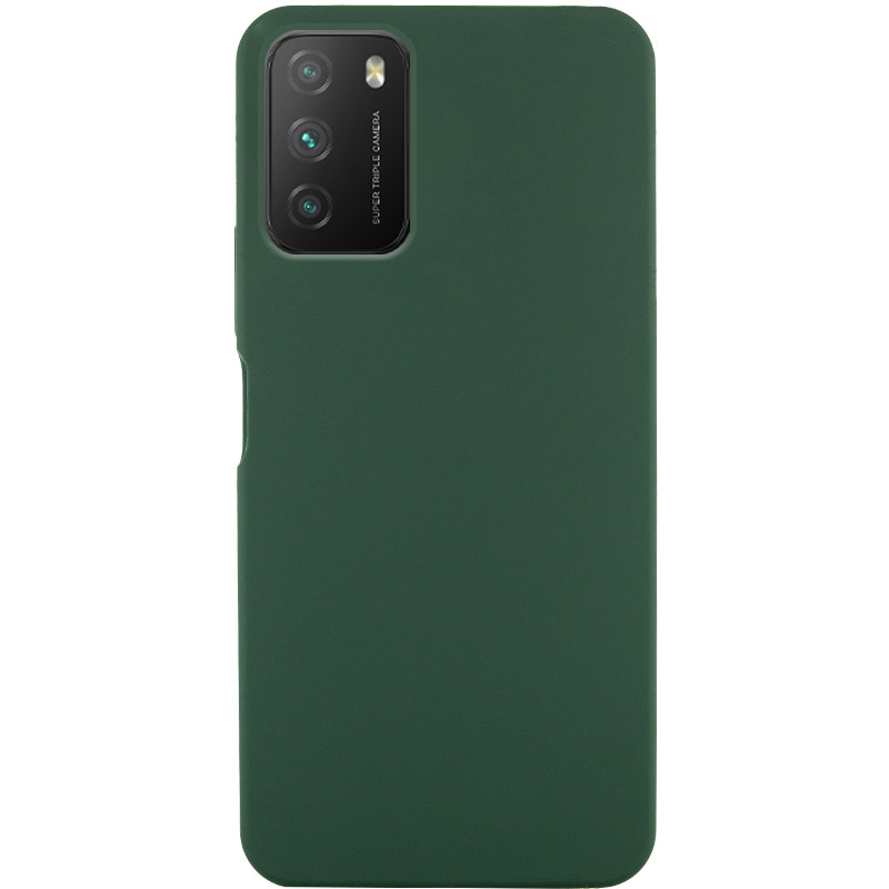 Чехол Silicone Cover Lakshmi (AA) для Xiaomi Poco M3 (Зеленый / Dark green)