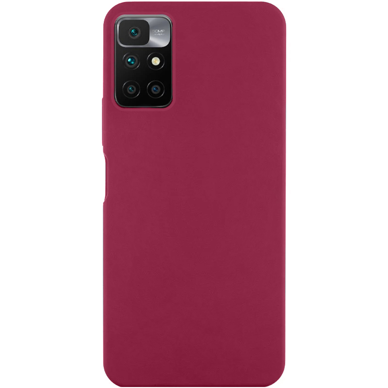 Чохол Silicone Cover Lakshmi (AA) для Xiaomi Redmi 10 (Бордовий / Marsala)