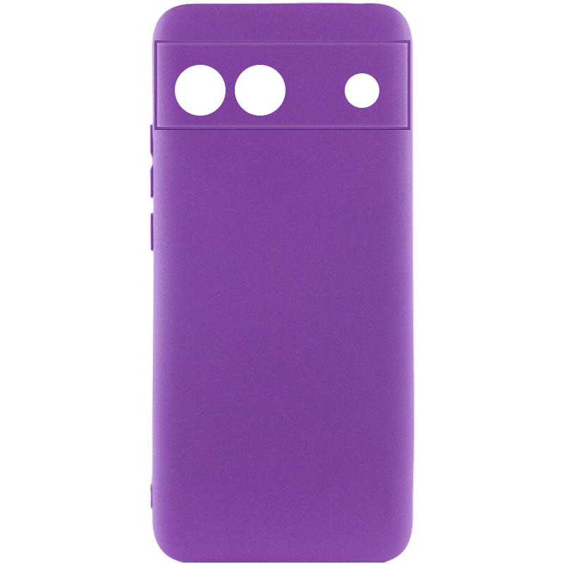 Чехол Silicone Cover Lakshmi Full Camera (A) для Google Pixel 6a (Фиолетовый / Purple)