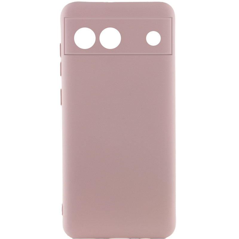 Чехол Silicone Cover Lakshmi Full Camera (A) для Google Pixel 6a (Розовый / Pink Sand)