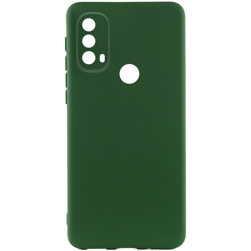 Чехол Silicone Cover Lakshmi Full Camera (A) для Motorola Moto E40 (Зеленый / Dark green)