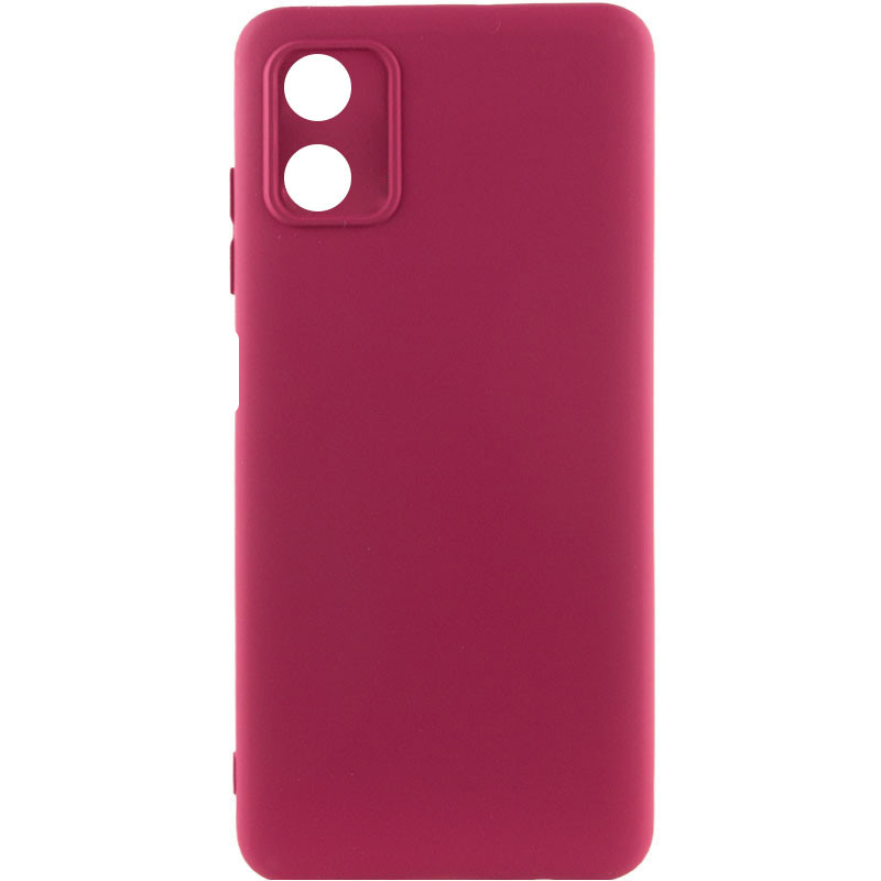 Чохол Silicone Cover Lakshmi Full Camera (A) для Motorola Moto G04 (Бордовий / Marsala)