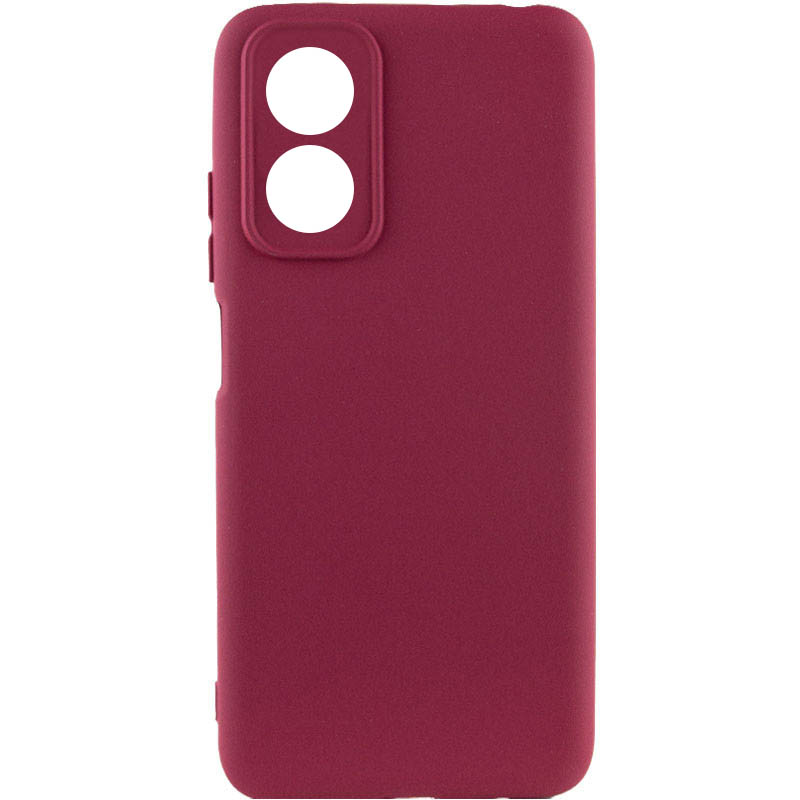 Чохол Silicone Cover Lakshmi Full Camera (A) для Oppo A17 (Бордовий / Marsala)