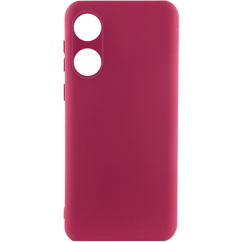 Чехол Silicone Cover Lakshmi Full Camera (A) для Oppo A58 4G (Бордовый / Marsala)