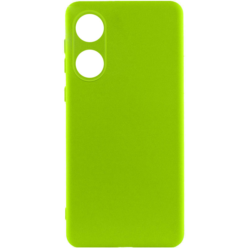 Чехол Silicone Cover Lakshmi Full Camera (A) для Oppo A78 4G (Салатовый / Neon Green)