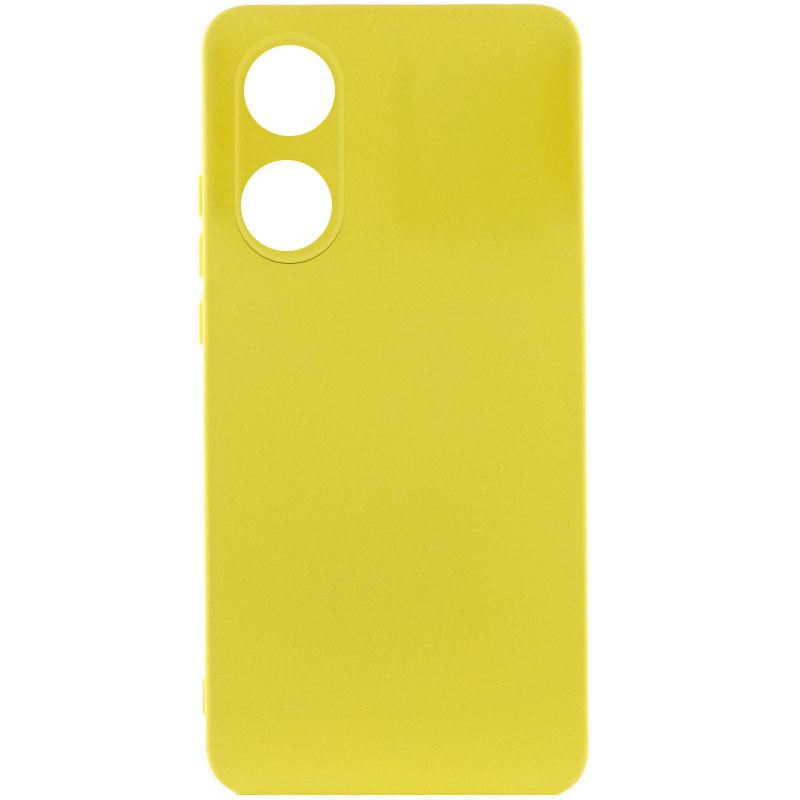 Чехол Silicone Cover Lakshmi Full Camera (A) для Oppo A78 4G (Желтый / Flash)