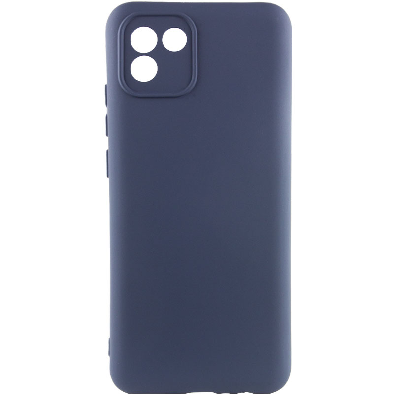 Чехол Silicone Cover Lakshmi Full Camera (A) для Samsung Galaxy A03 (Синий / Midnight Blue)