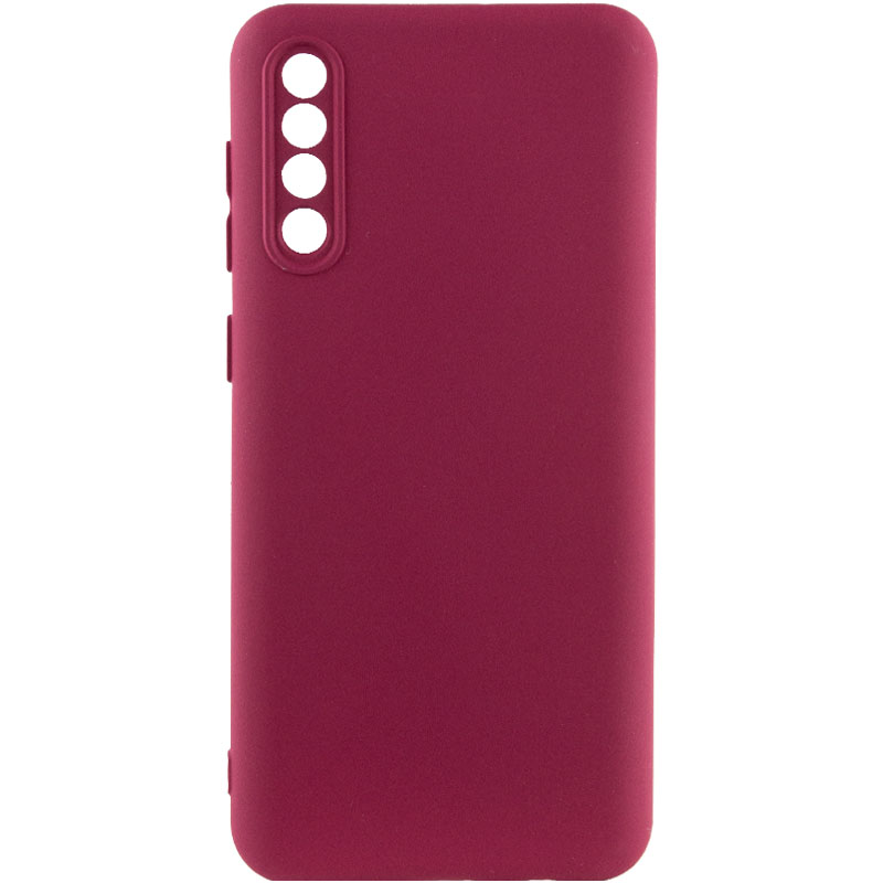 Чехол Silicone Cover Lakshmi Full Camera (A) для Samsung Galaxy A50s (Бордовый / Marsala)
