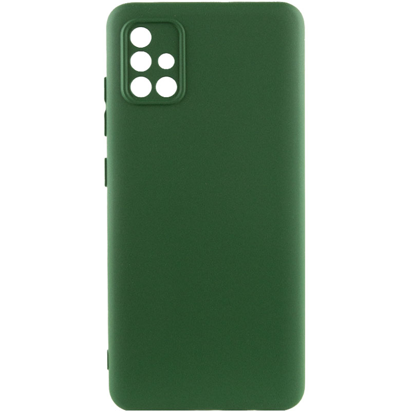 Чохол Silicone Cover Lakshmi Full Camera (A) для Samsung Galaxy A51 (Зелений / Dark green)