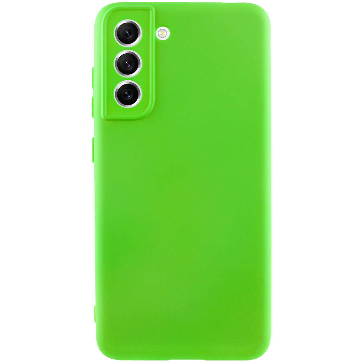 Чохол Silicone Cover Lakshmi Full Camera (A) для Samsung Galaxy S21 FE (Салатовий / Neon Green)