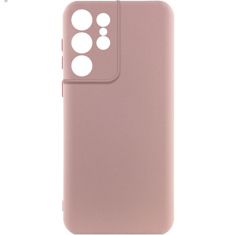 Чехол Silicone Cover Lakshmi Full Camera (A) для Samsung Galaxy S21 Ultra (Розовый / Pink Sand)