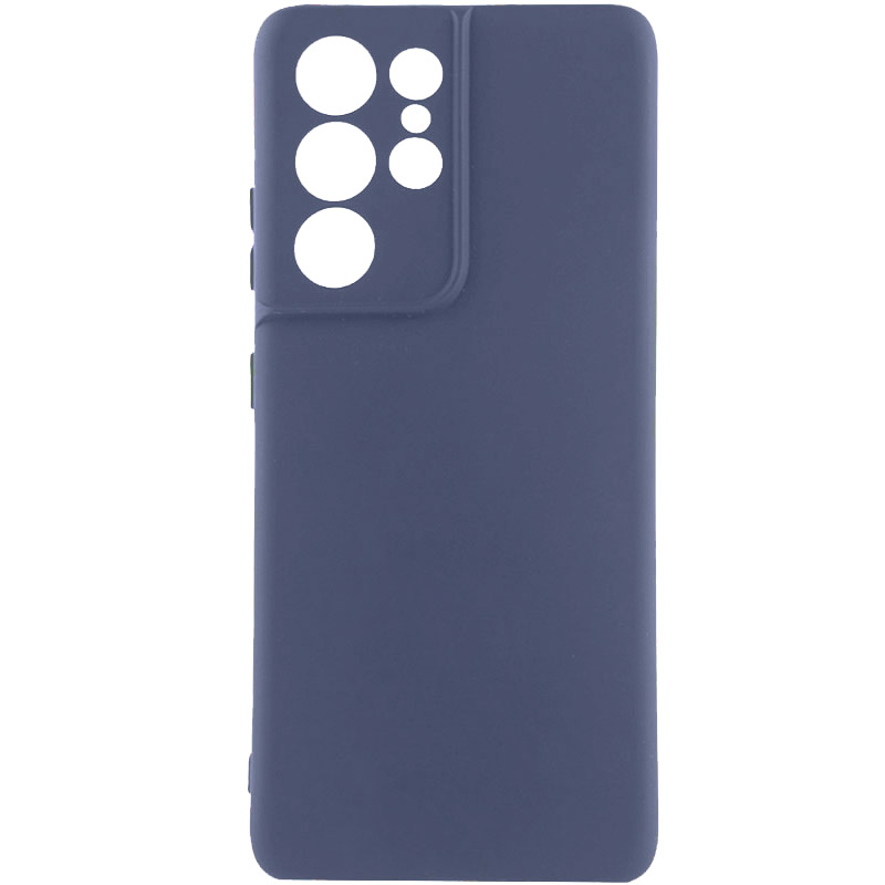 Чехол Silicone Cover Lakshmi Full Camera (A) для Samsung Galaxy S21 Ultra (Синий / Midnight Blue)