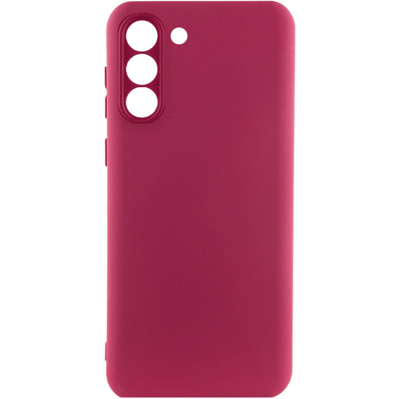 Чехол Silicone Cover Lakshmi Full Camera (A) для Samsung Galaxy S21 (Бордовый / Marsala)