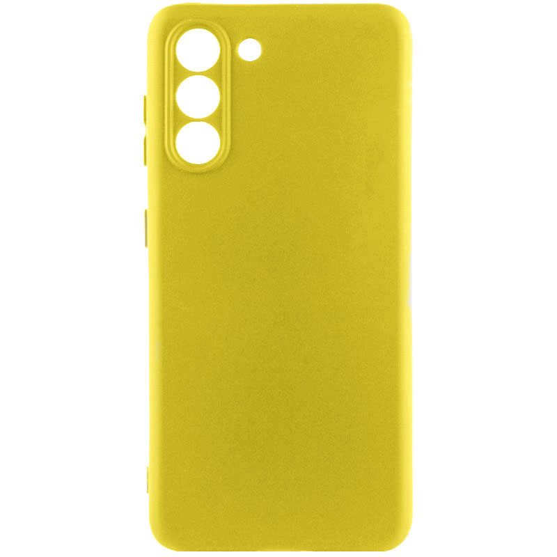 Чехол Silicone Cover Lakshmi Full Camera (A) для Samsung Galaxy S21 (Желтый / Flash)