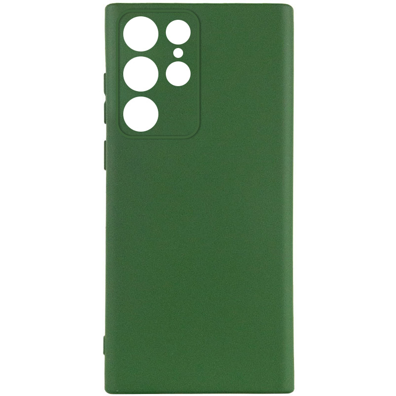 Чехол Silicone Cover Lakshmi Full Camera (A) для Samsung Galaxy S23 Ultra (Зеленый / Dark green)