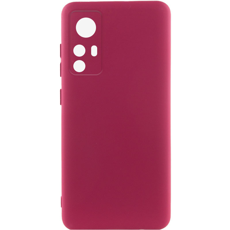 Чохол Silicone Cover Lakshmi Full Camera (A) для Xiaomi 12T (Бордовий / Marsala)