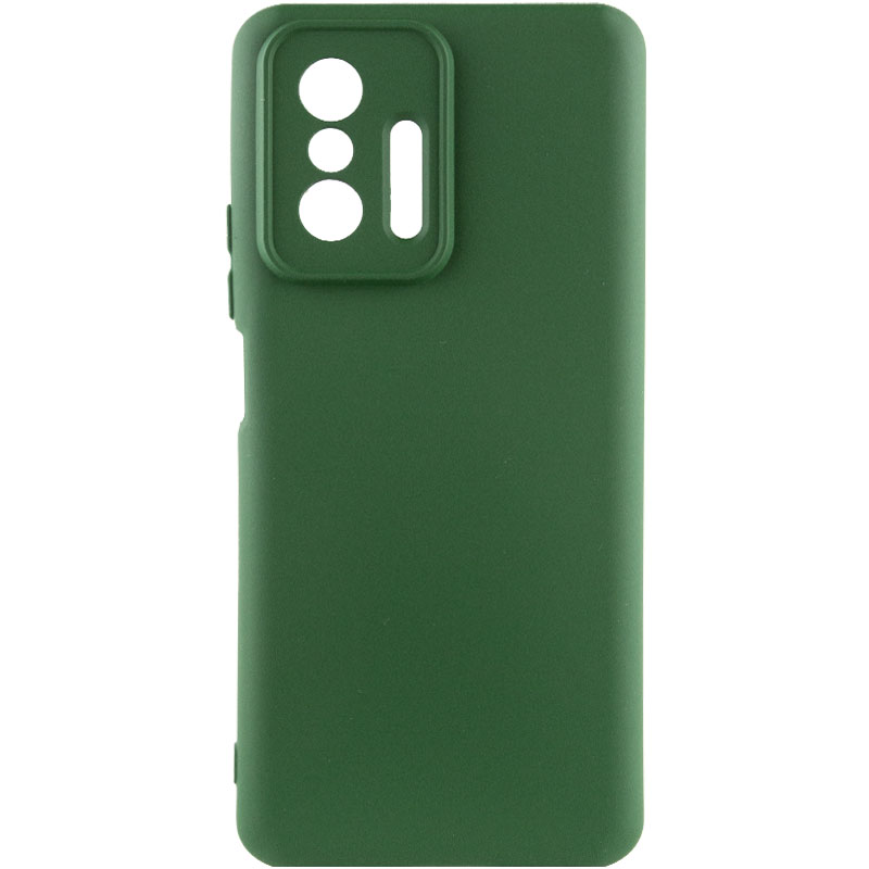 Чехол Silicone Cover Lakshmi Full Camera (A) для Xiaomi 11T / 11T Pro (Зеленый / Dark green)