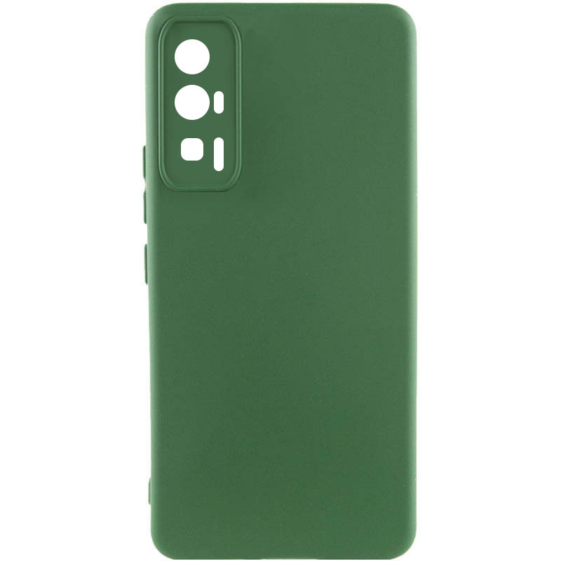 Чехол Silicone Cover Lakshmi Full Camera (A) для Xiaomi Poco F5 Pro (Зеленый / Dark green)