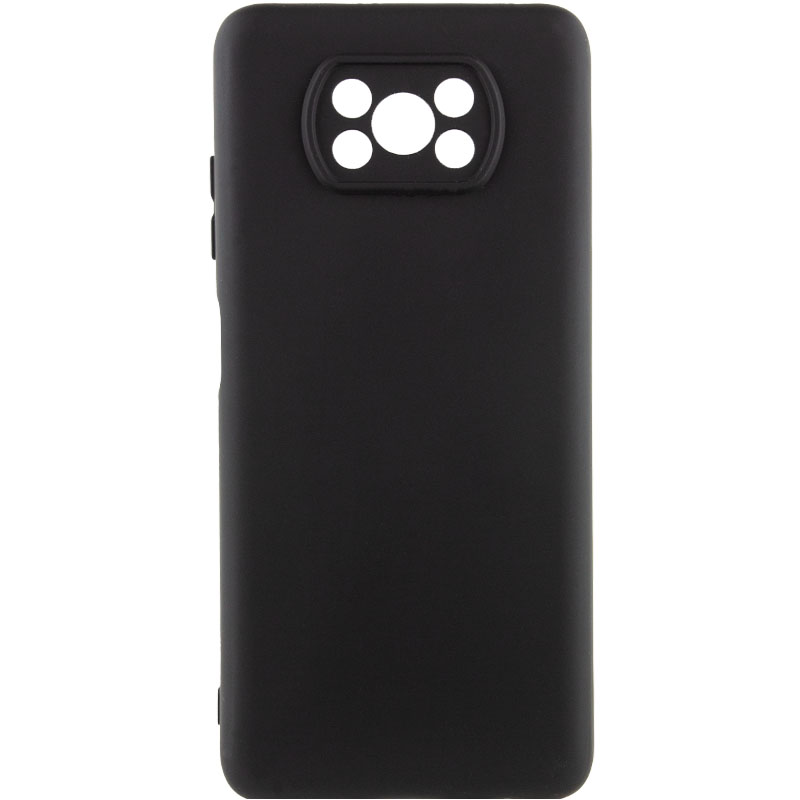 Чехол Silicone Cover Lakshmi Full Camera (A) для Xiaomi Poco X3 NFC / Poco X3 Pro (Черный / Black)